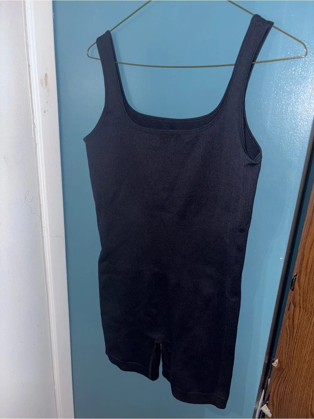 Black Ribbed Tank Romper - Picture 2 of 2